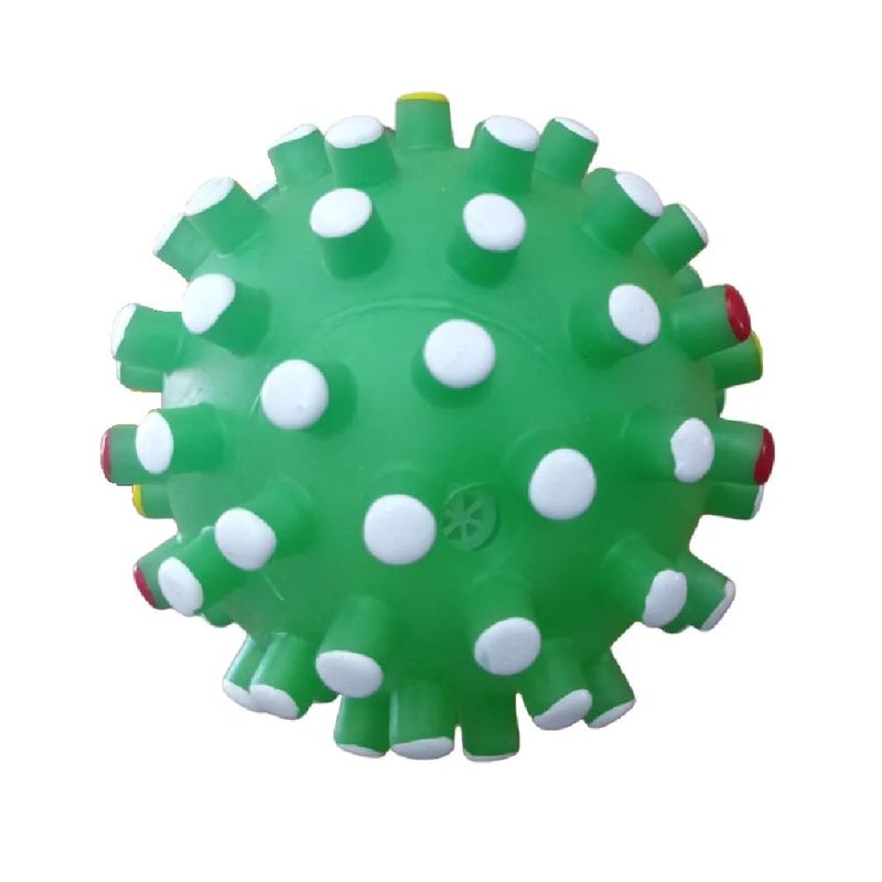 GENERICO - Pelota de goma erizo verde grande con sonido