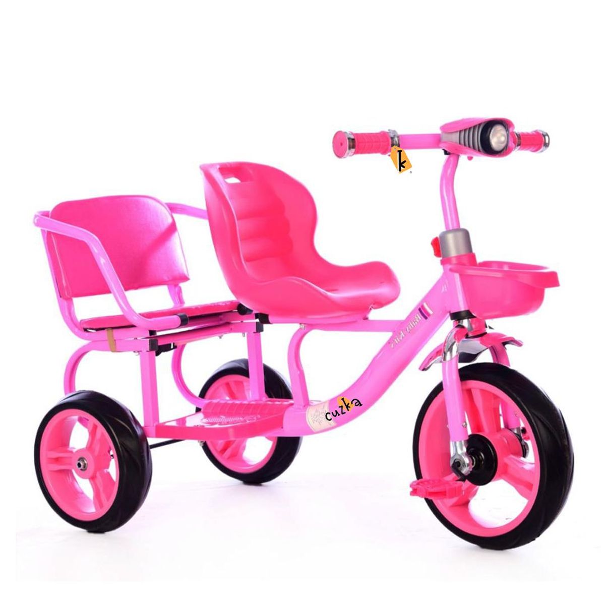 BABY KITS - Triciclo Doble Asiento para Niños «NEO» Pink