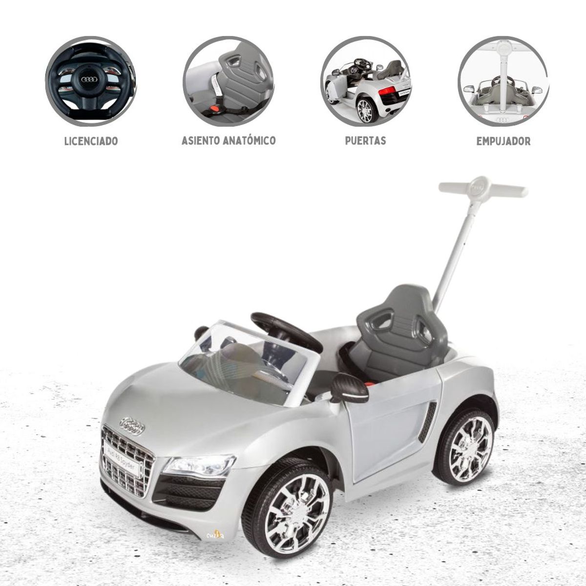 AUDI - Carro con Empujador para Niños »PUSH CAR» Licenced