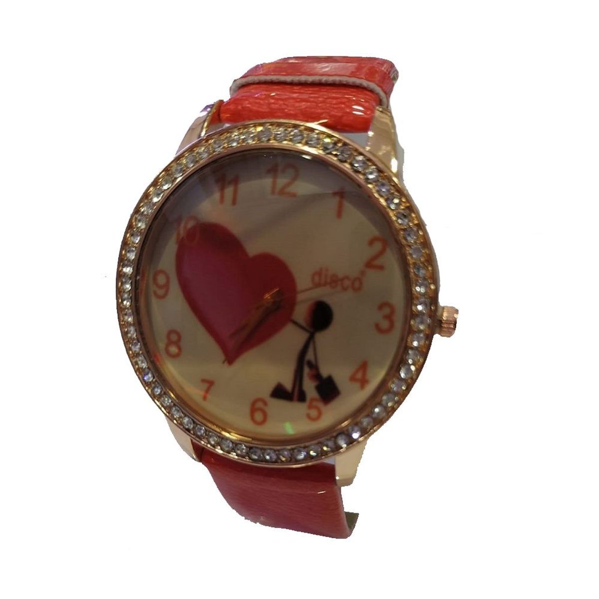 GENERICO - Reloj mujer con fondo de corazon Perlas_.