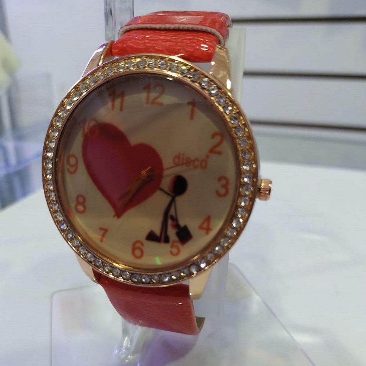 GENERICO - Reloj mujer con fondo de corazon Perlas_.