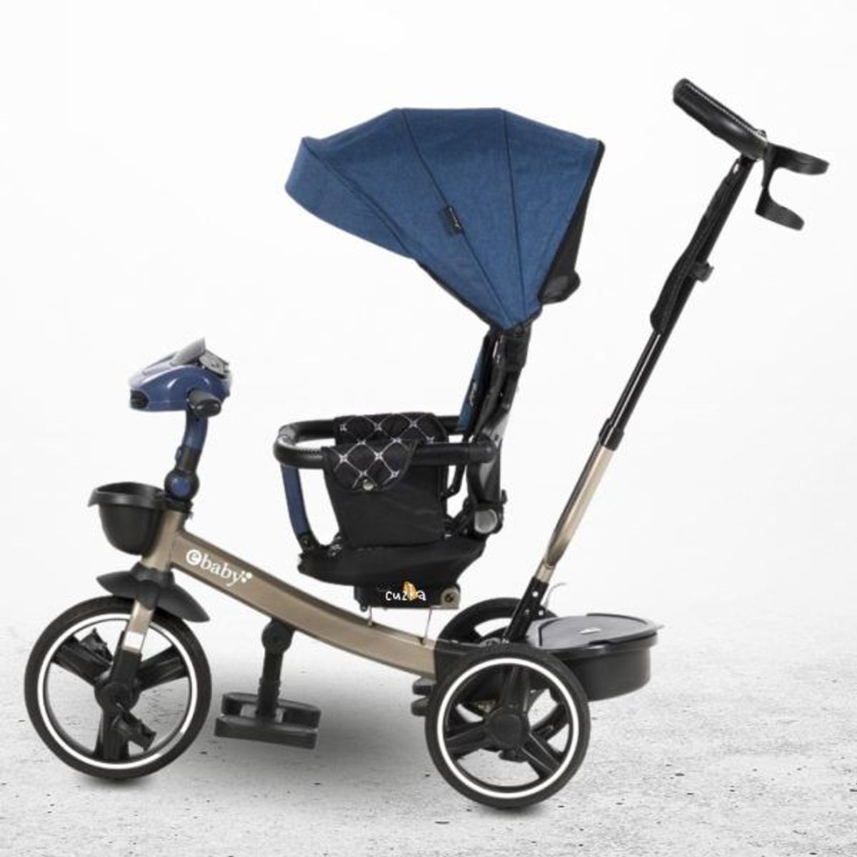 EBABY - Triciclo Guiador para Niños »SANTORINI DELUXE» USB Bue