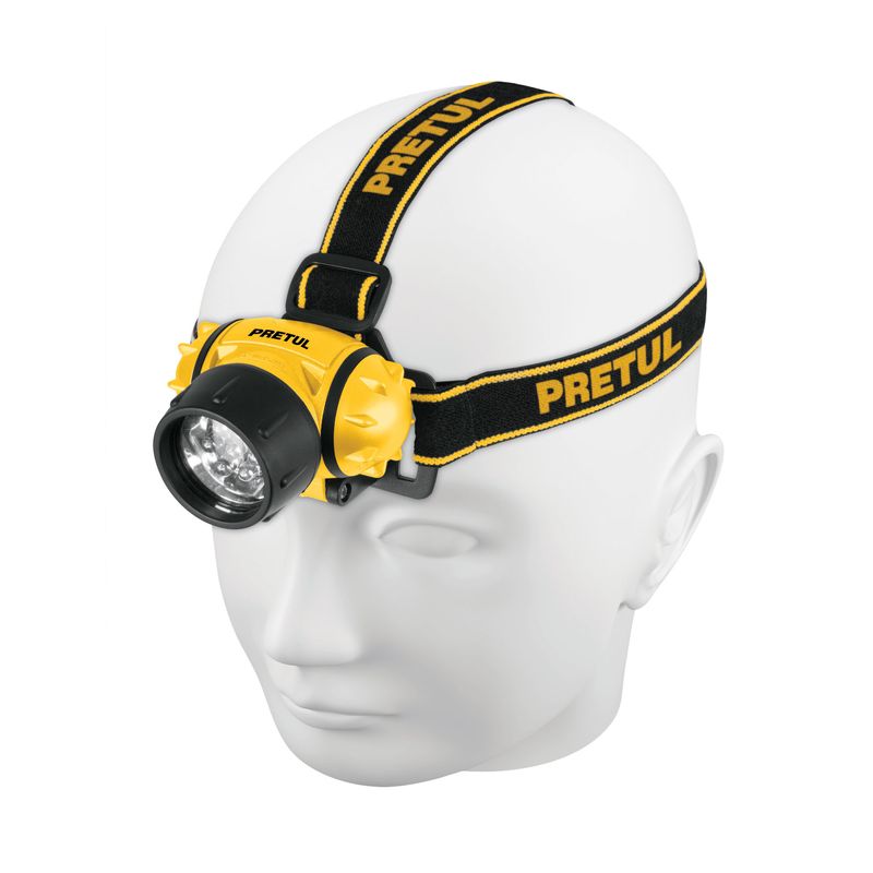 PRETUL - Linterna de minero 3 LEDs 65 lm de 3 pilas AAA, Pretul