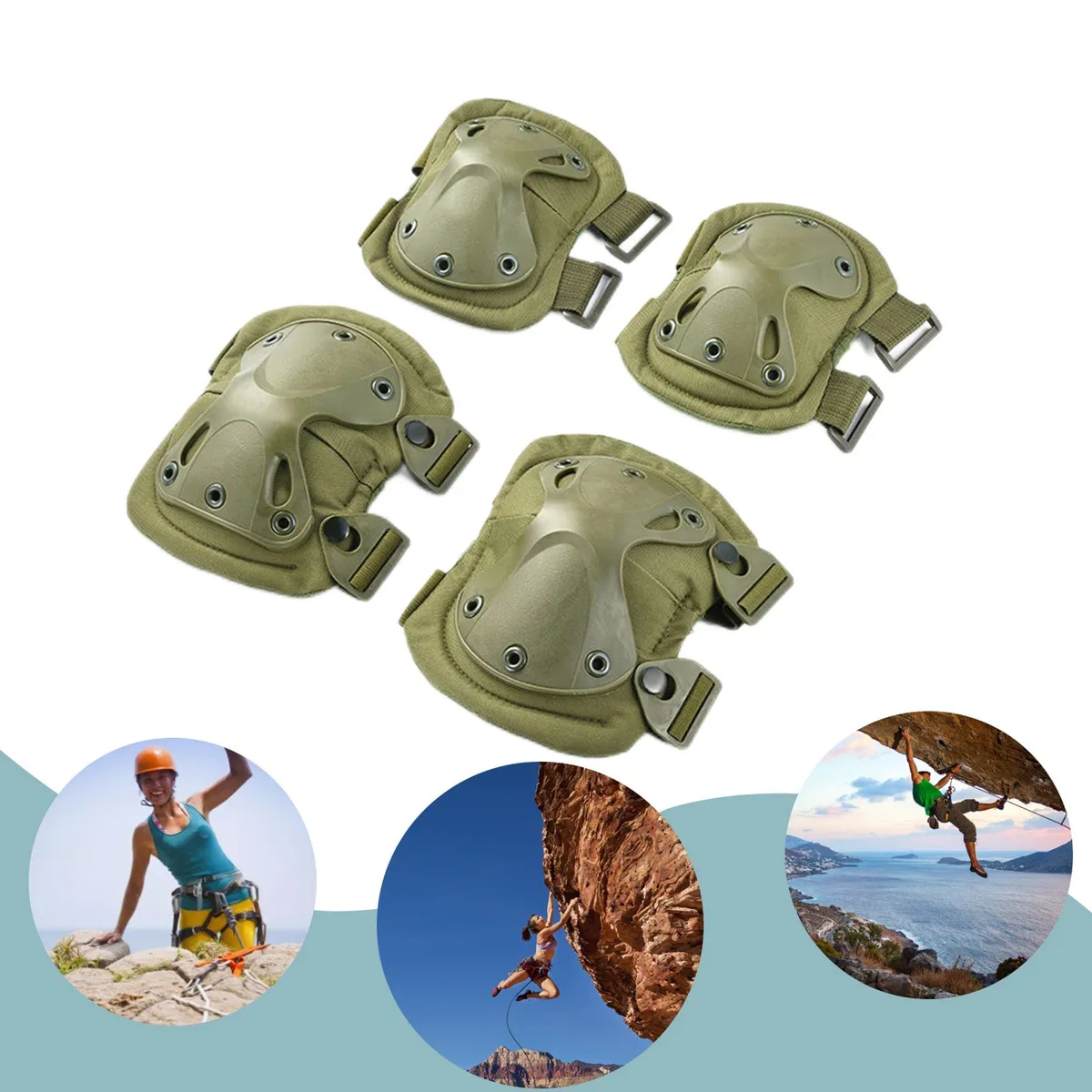 GENERICO - Rodilleras y coderas x-tak multipropósito verde