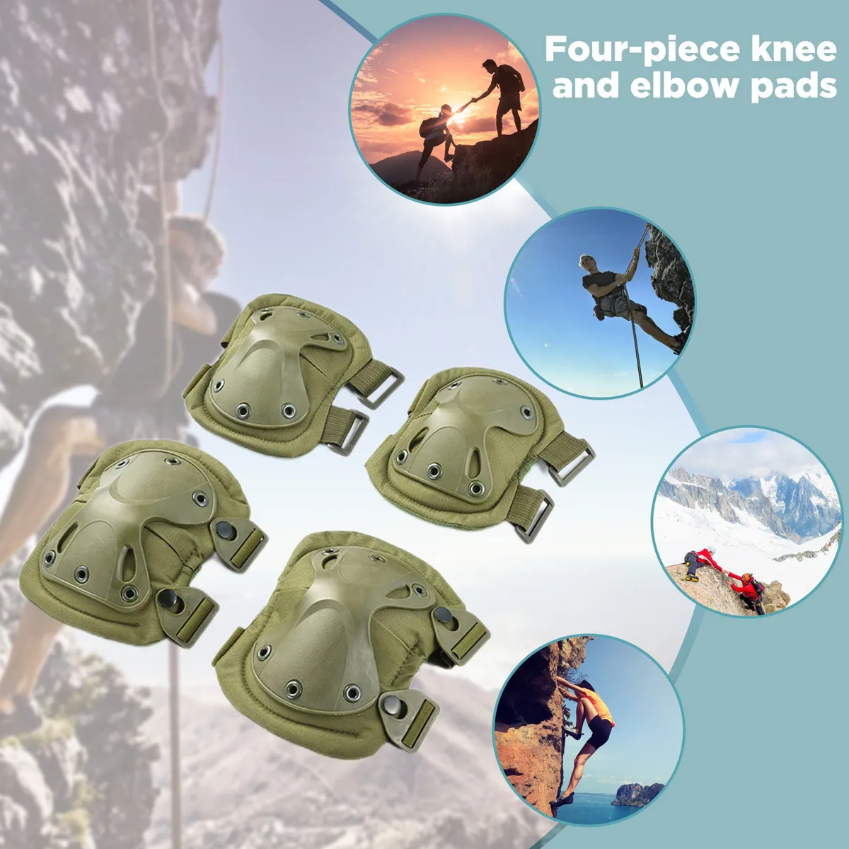 GENERICO - Rodilleras y coderas x-tak multipropósito verde