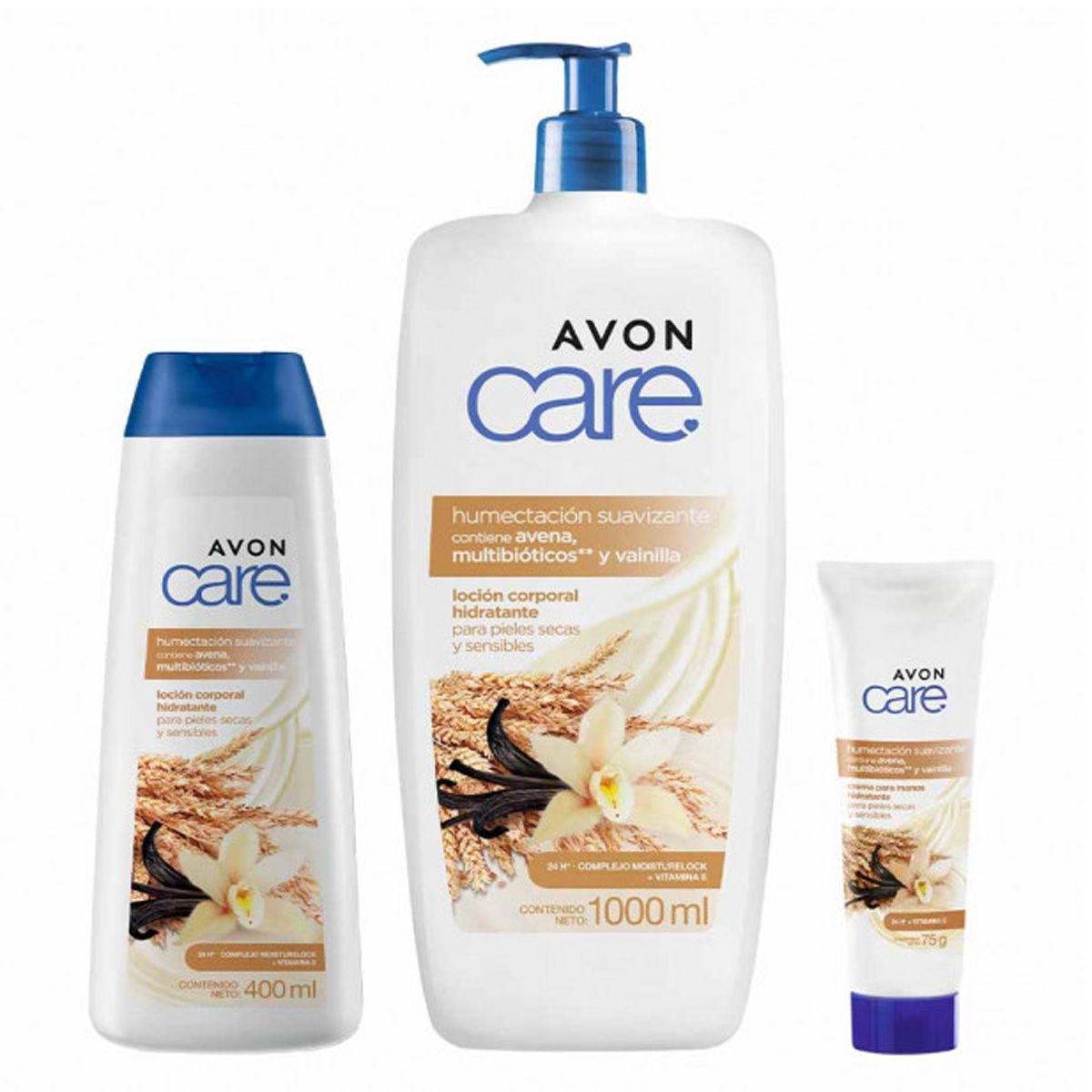 AVON - Set x3 Avena y Vainilla Loción Hidratante para el Cuerpo Avon Care