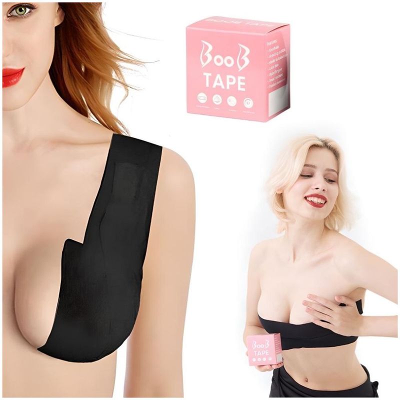 MINARI - Boob Tape Cinta Brasier Sujetador Invisible Levanta Busto Negro 123B