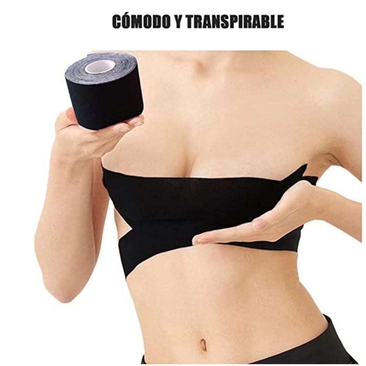 MINARI - Boob Tape Cinta Brasier Sujetador Invisible Levanta Busto Negro 123B