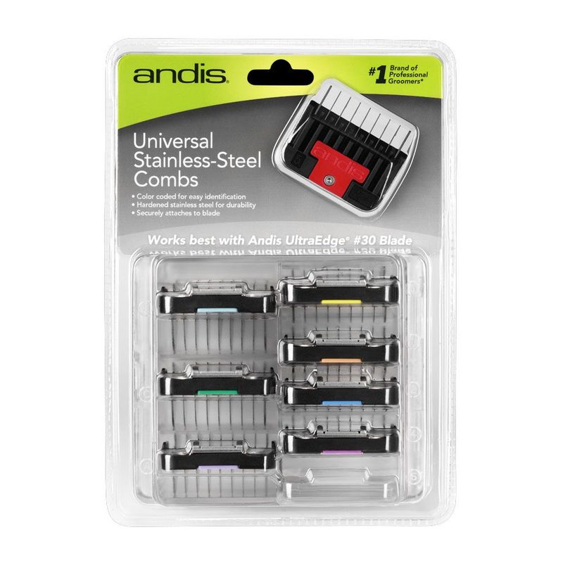 ANDIS - Andis Set de alzadores universales de acero inoxidable 8 pzs