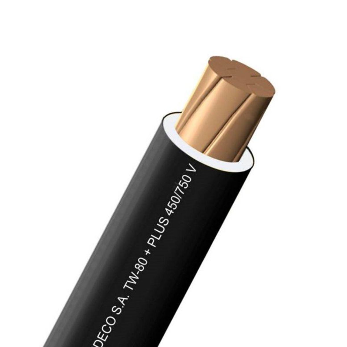 INDECO - CABLE TW-80 PLUS 450/750V 12 AWG INDECO - NEGRO