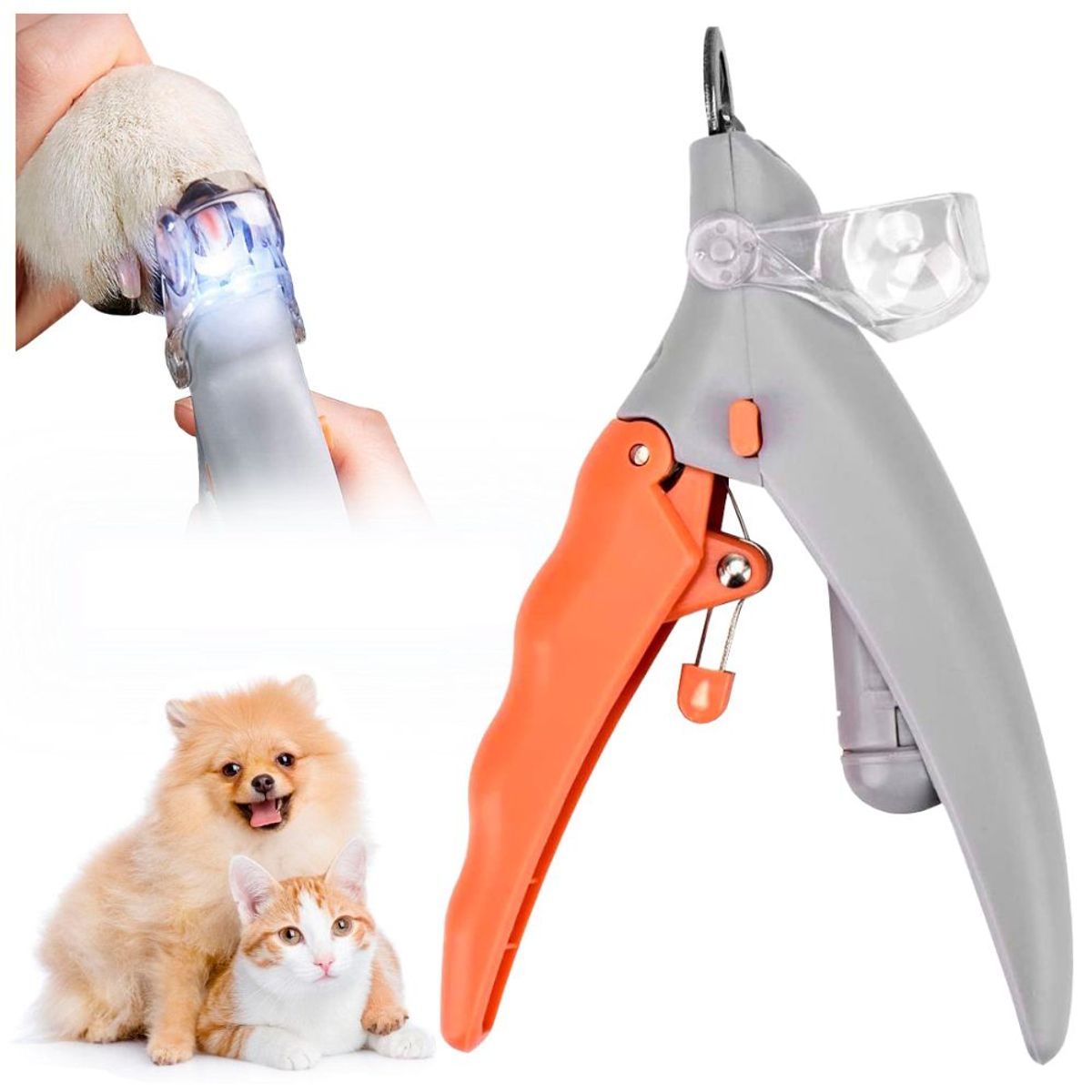 MINARI - Cortauñas para Perros Gatos Mascotas con Luz Led NJ 25C