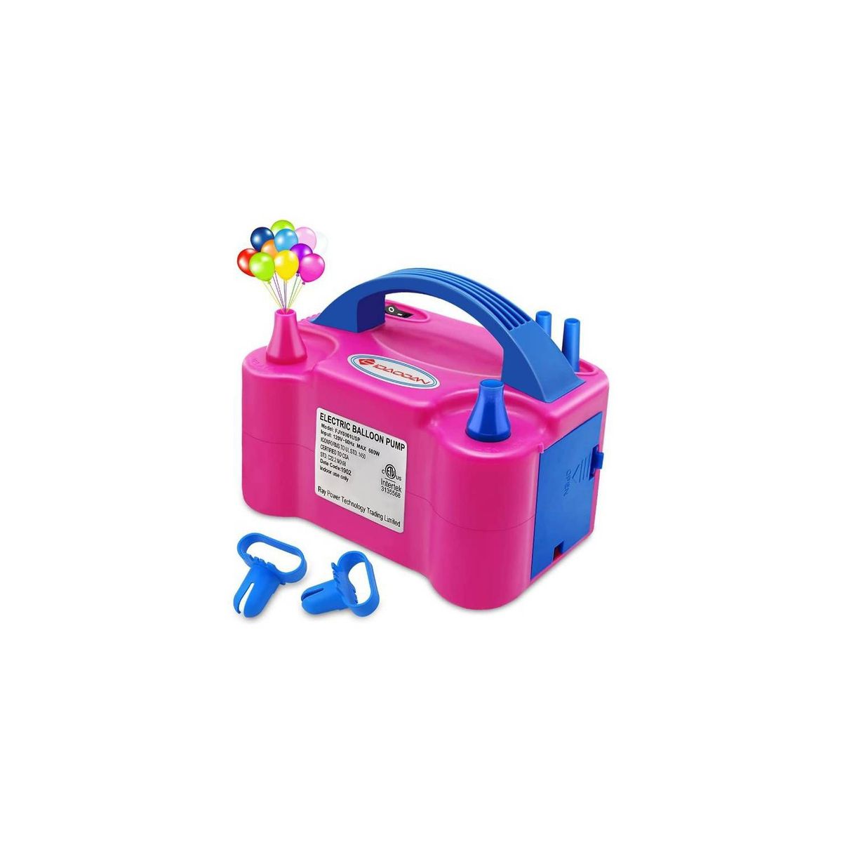 GENERICO - Inflador de globos eléctrico - soplador automatico