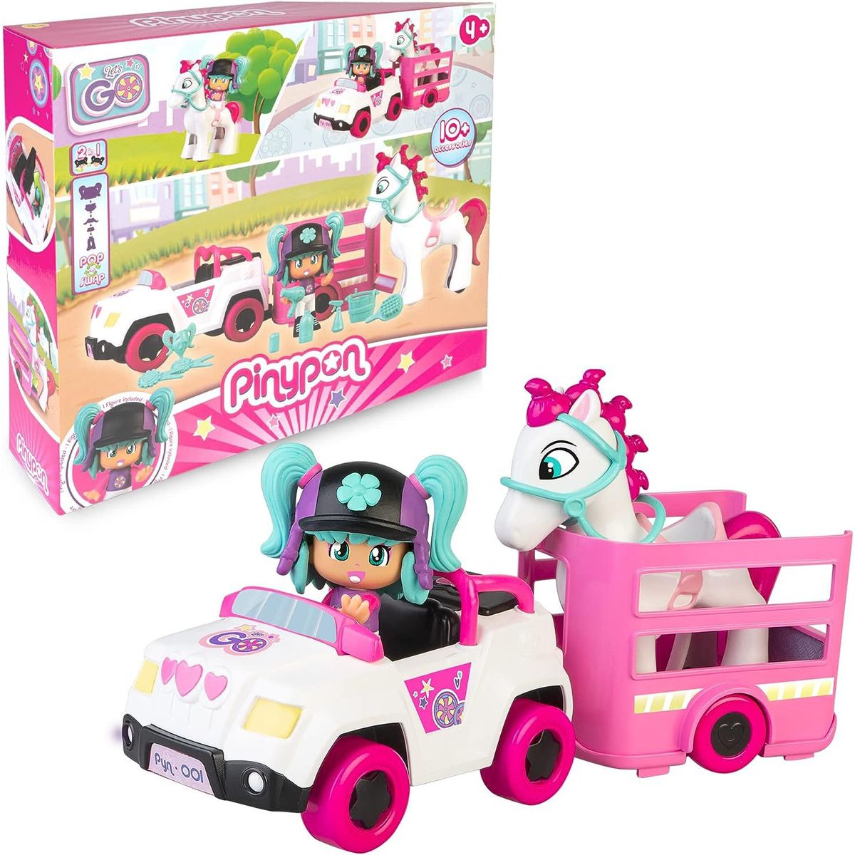 PINYPON - Juguete Muñeca Pinypon con Transportador y Pony