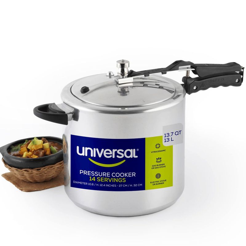GENERICO - Olla a presión Universal 13 litros doble válvula de seguridad
