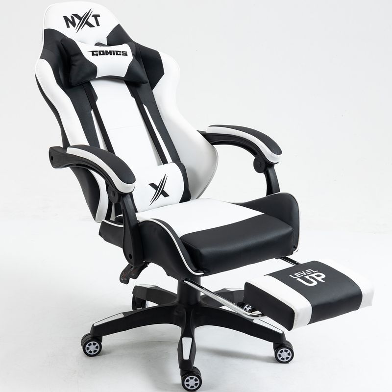 GENERICO - Silla Gamer Reclinación 155° con Posapies y Masajeador