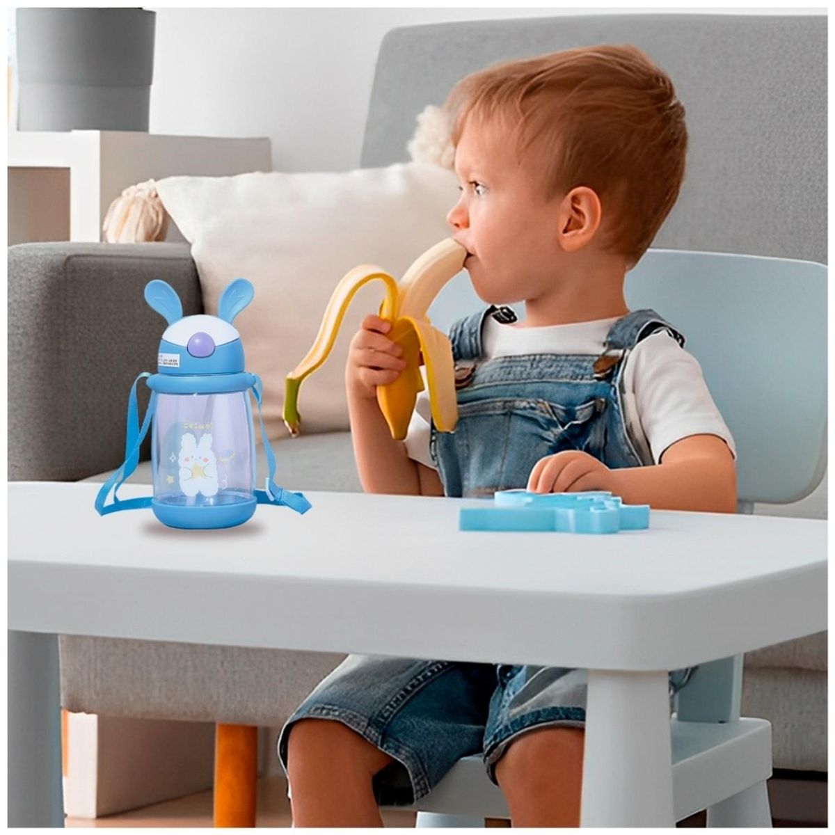 MINARI - Botella Tomatodo Anti Derrame para Niños Azul 958T