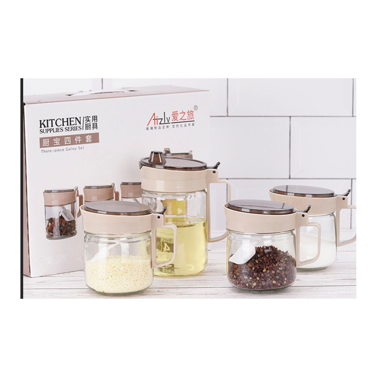 GRETAIL - Contenedores Recipientes Herméticos Condimentero 5 Piezas