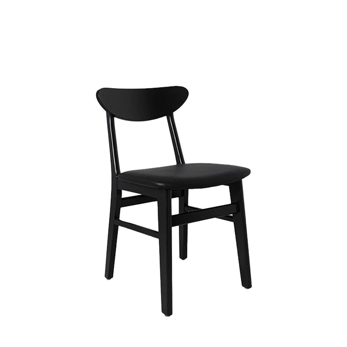 NIHM - Silla De Comedor De Madera Buhl New Negro