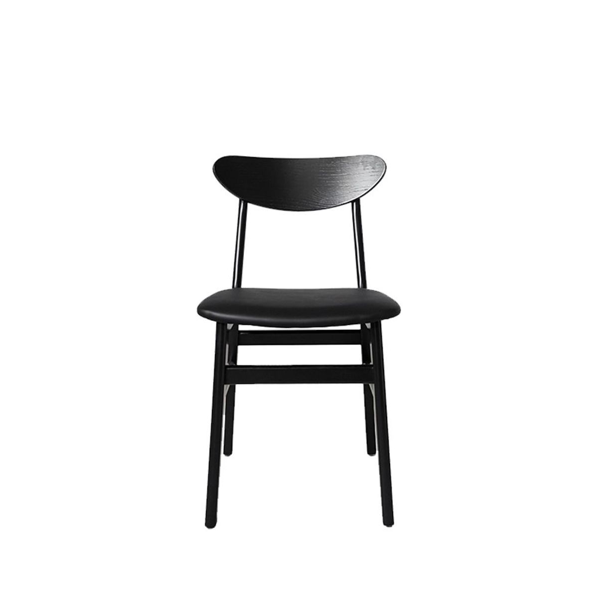 NIHM - Silla De Comedor De Madera Buhl New Negro