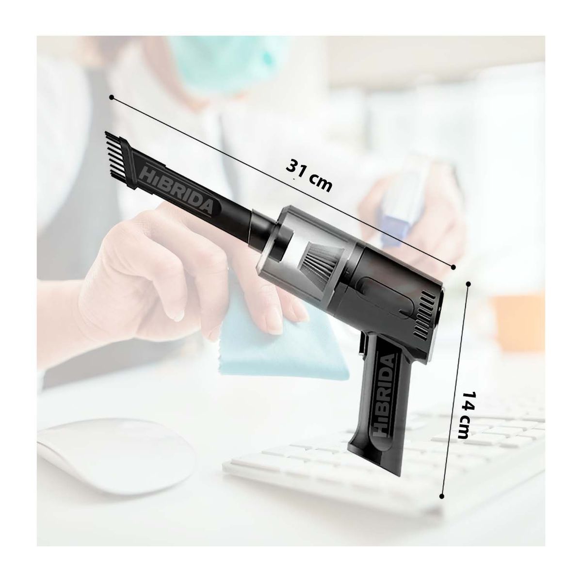 GENERICO - MINI ASPIRADORA PORTÁTIL RECARGABLE LIMPIA  AUTOS - VACUUM-CLEANER