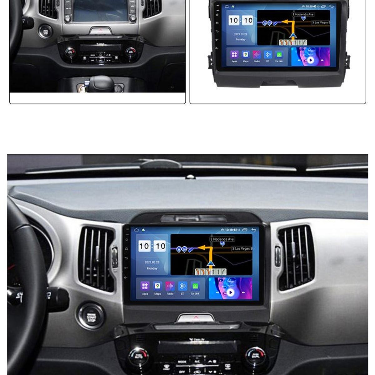 GENERICO - Autoradio Android Kia Sportage 2011-2015 cámara Gratis