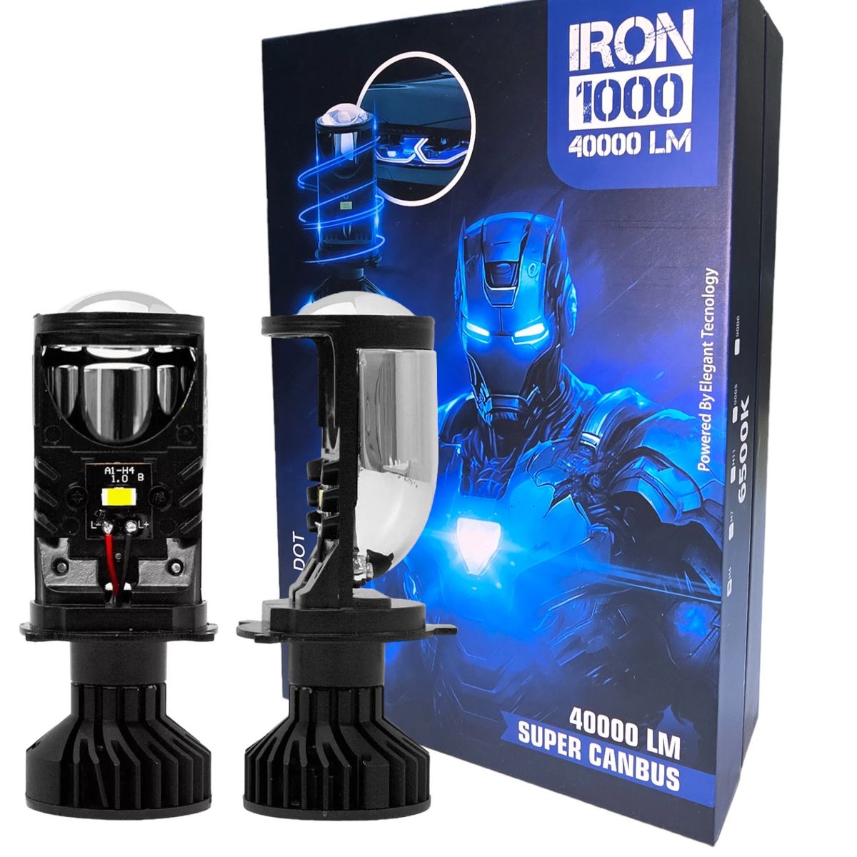 GENERICO - Foco Led Lupa H4 Dual Alta-baja Proyector Y6 Ultra potente