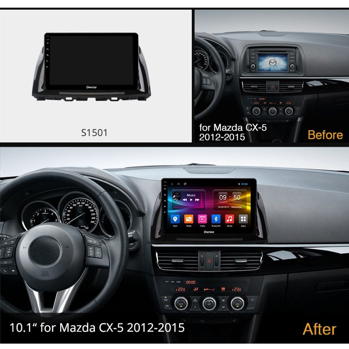 GENERICO - Autoradio Android Mazda CX5 2012-2015 cámara Gratis
