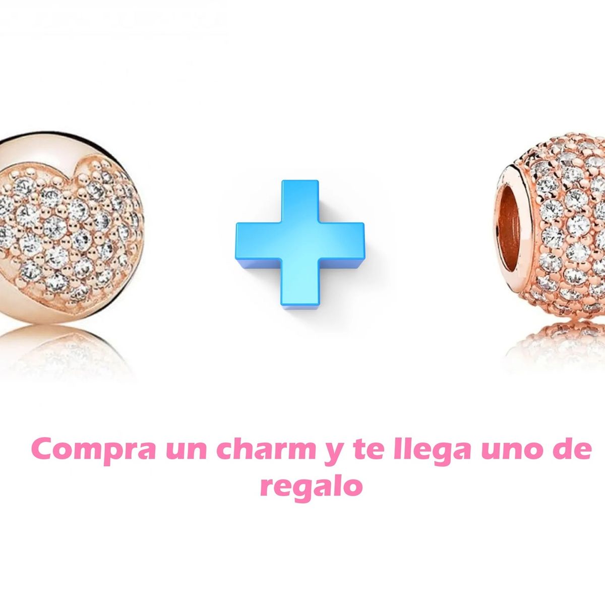 FERNANDA ROMERO JOYAS Y ACCESORIOS - 2 Dijes Charm : 1 Corazón Acero + 1 charm Barrilito ambos con circones