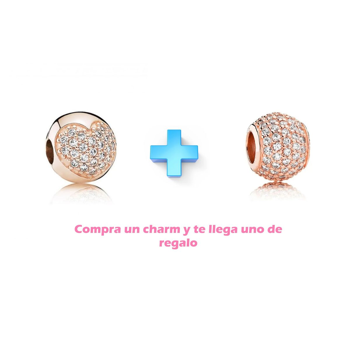 FERNANDA ROMERO JOYAS Y ACCESORIOS - 2 Dijes Charm : 1 Corazón Acero + 1 charm Barrilito ambos con circones