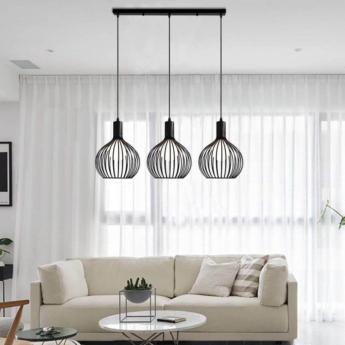 GENERICO - Lámpara colgante de techo forma creativa Incluye 3 focos