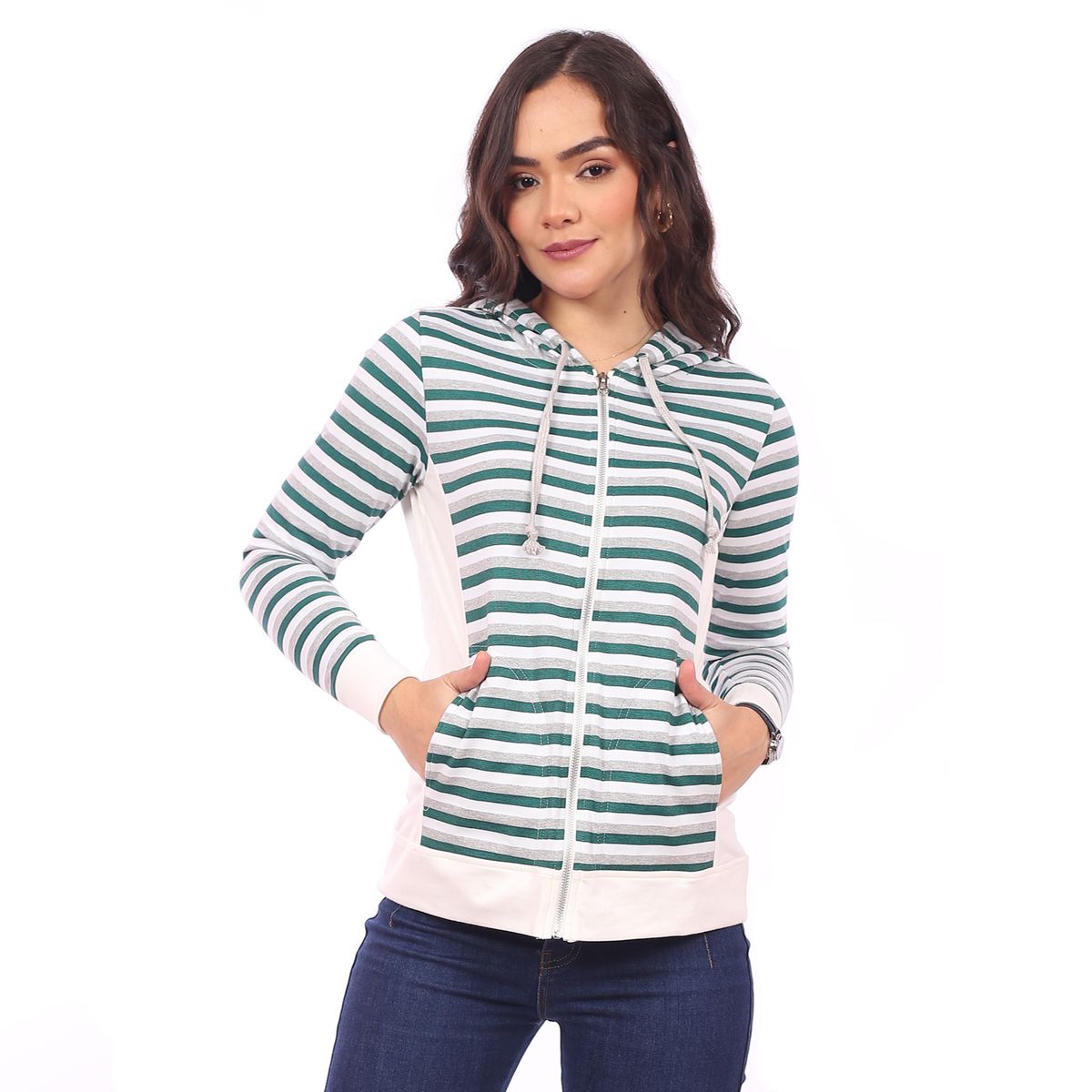 GENERICO - Casaca Listada con Capucha