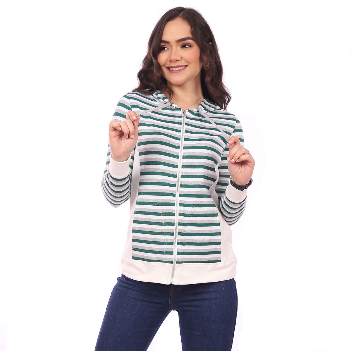 GENERICO - Casaca Listada con Capucha