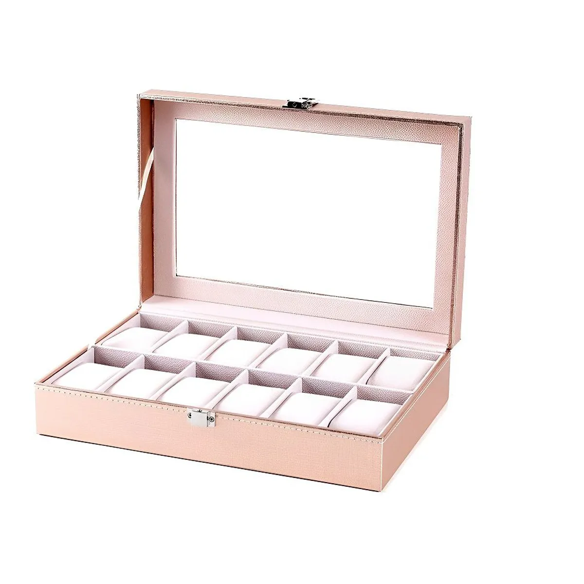 GENERICO - Organizador Para 12 Relojes Color Oro Rosa