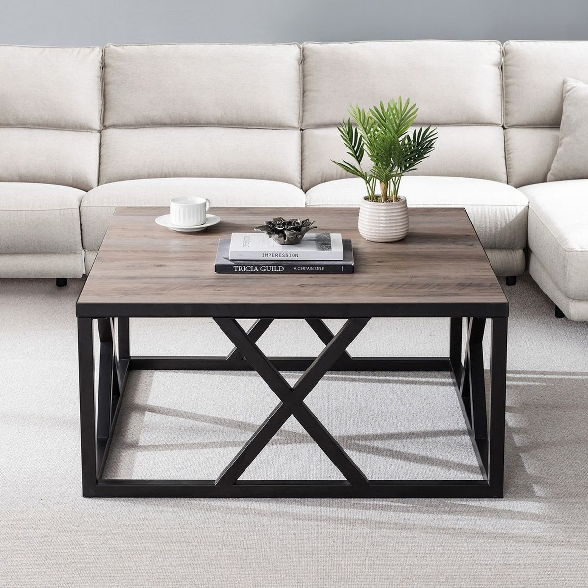 VENTITAS HOME - Mesa de Centro Industrial Teania Ventitas Perú Castaño