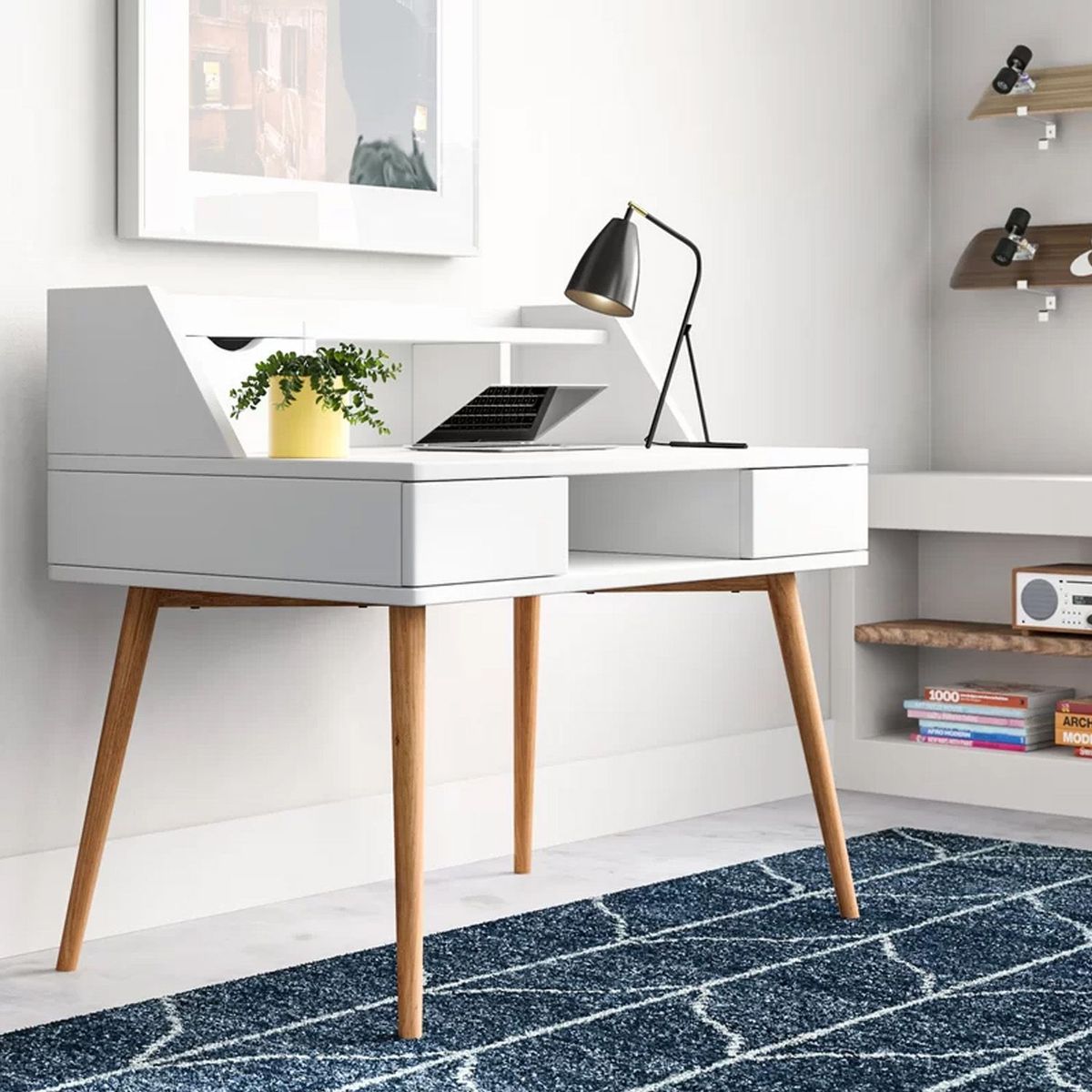 VENTITAS HOME - Escritorio Vintage Piano Ventitas Home Blanco