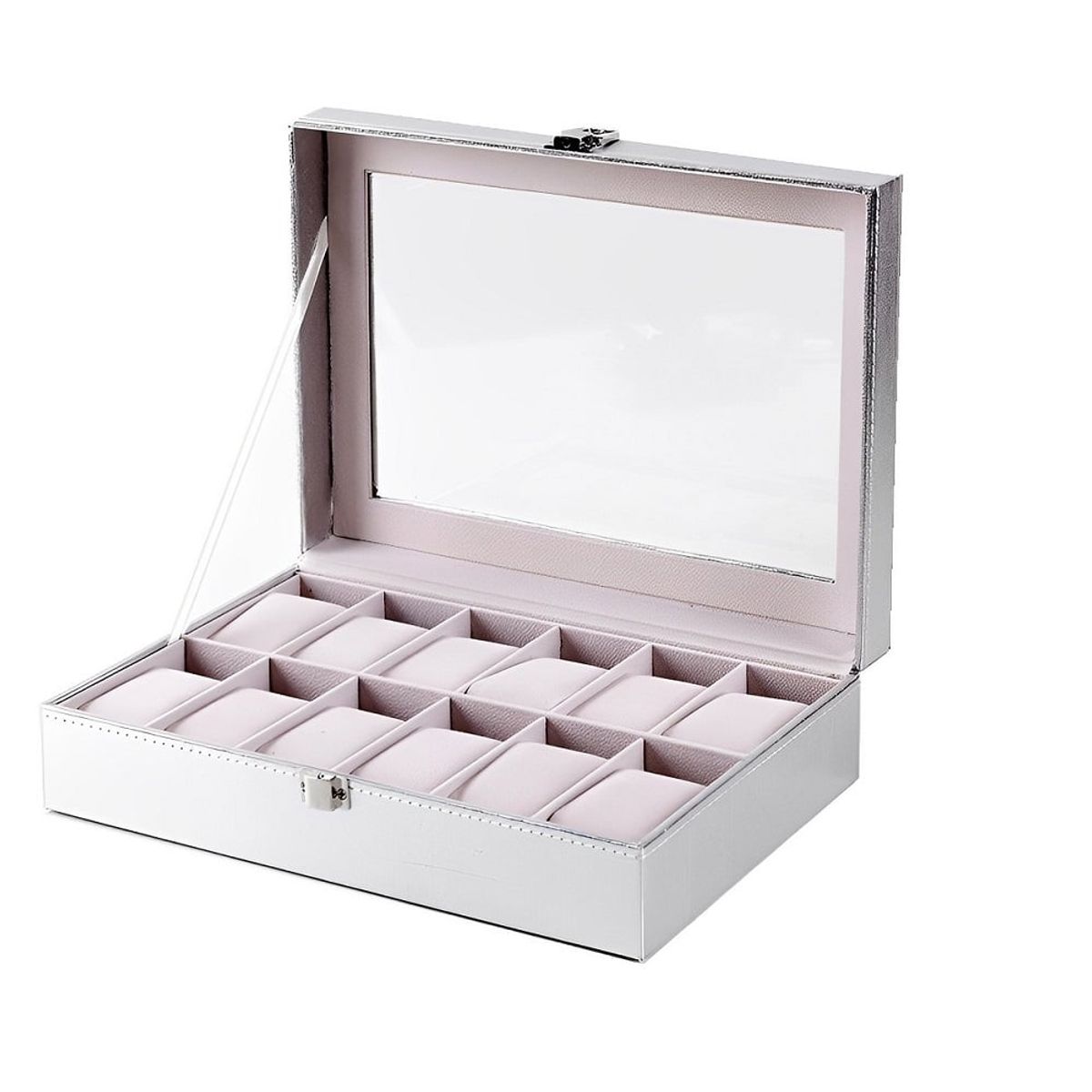 GENERICO - Organizador Para 12 Relojes Color Plateado