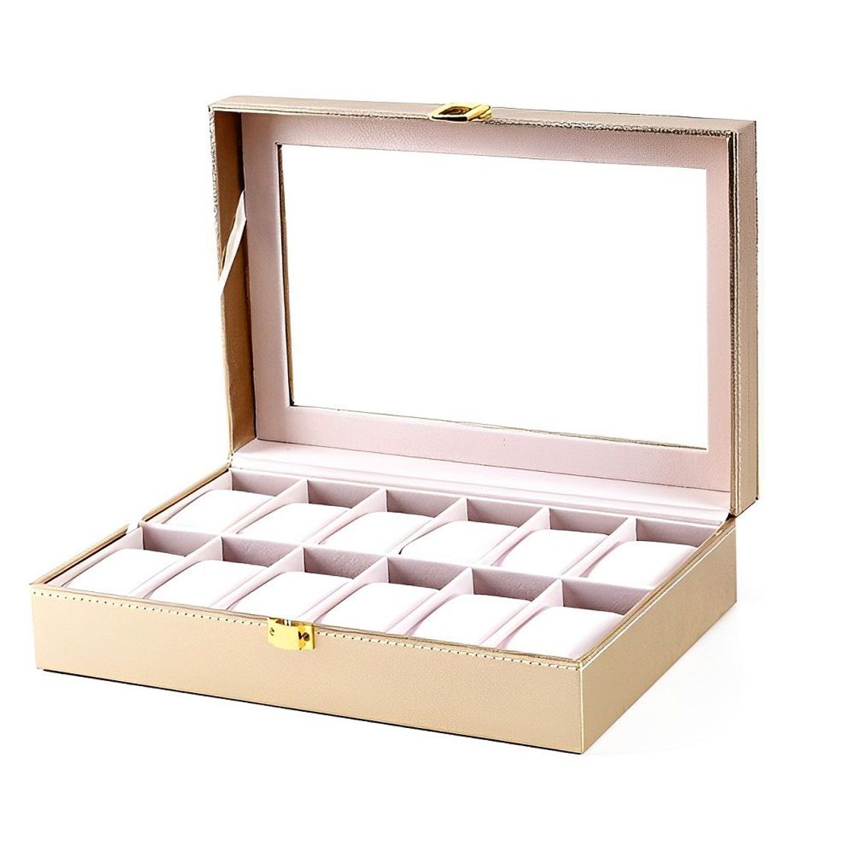 GENERICO - Organizador Para 12 Relojes Color Dorado