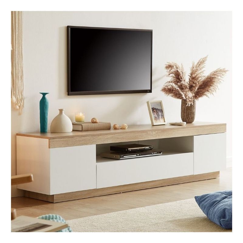 VENTITAS HOME - Mesa De Tv Ventitas Home Catriona 75 BlancoDuna