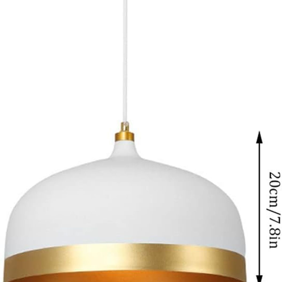 GENERICO - Lámparas colgante redondo blanco 33 cm