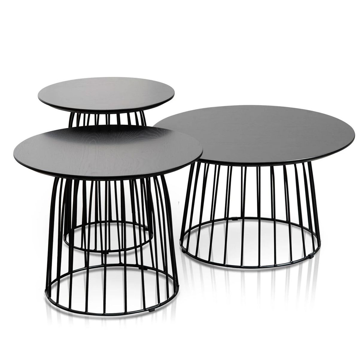 VENTITAS HOME - Mesas de Centro  Mesa Auxiliar Tracy Ventitas Home Roble Negro