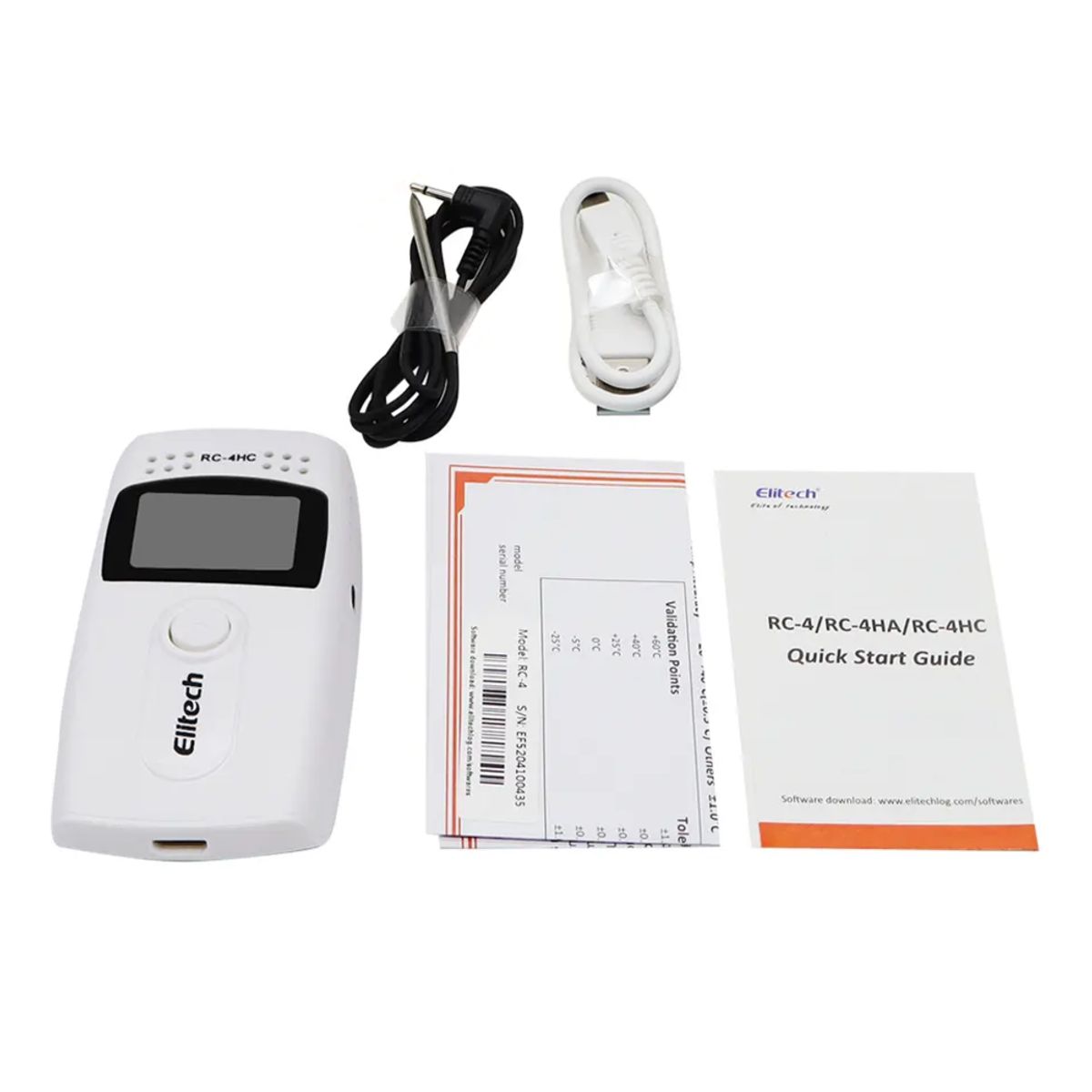 OEM - Data Logger de Temperatura Humedad para Cadena Frio - ELITECH RC-4HC