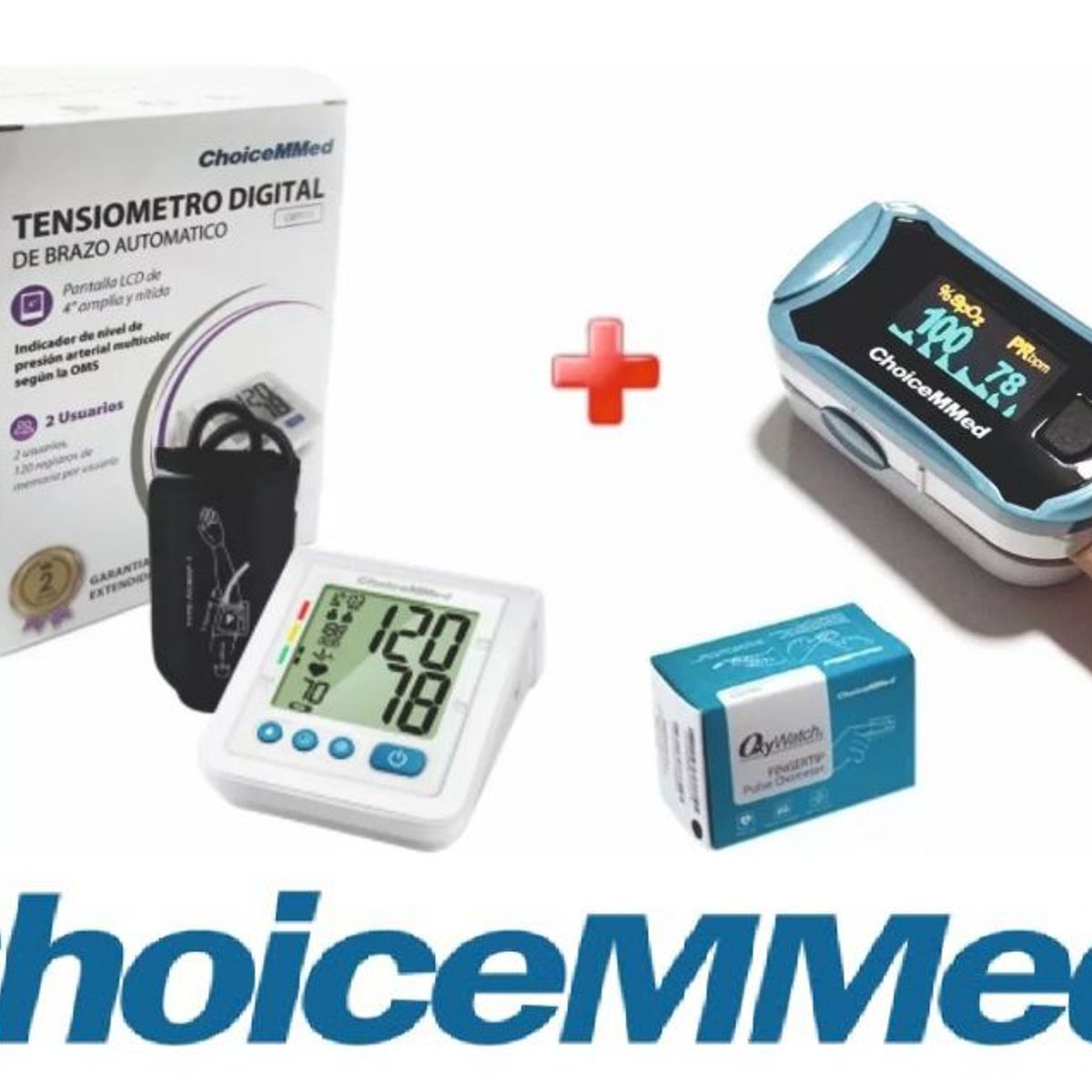 CHOICEMMED - PACK TENSIOMETRO Y OXIMETRO CHOICEMMED