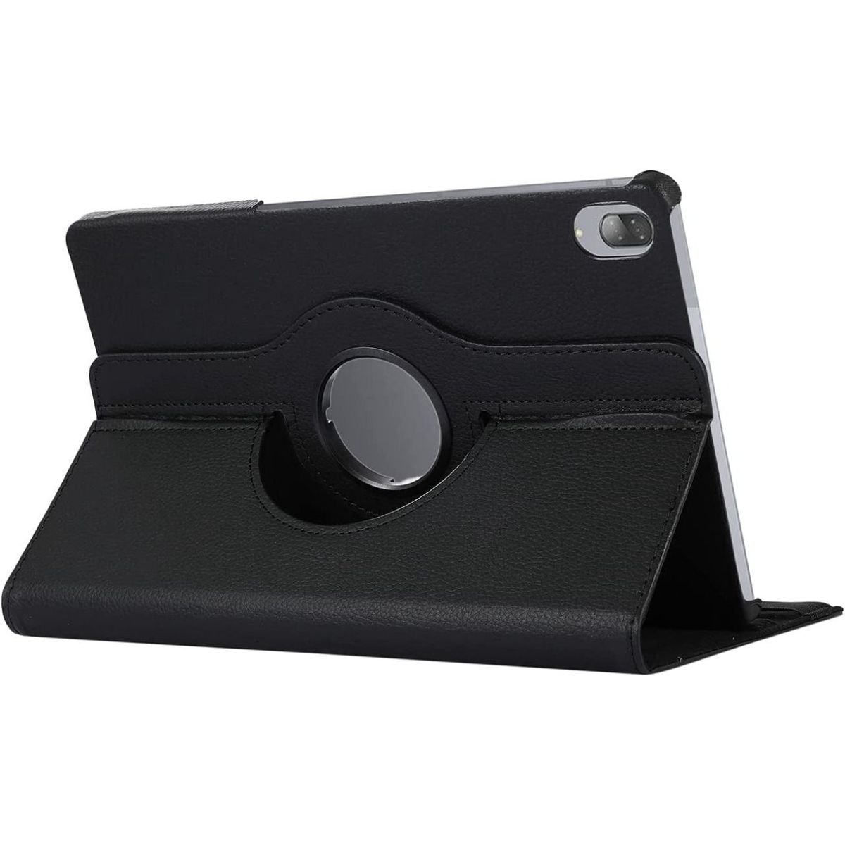 GENERICO - Funda Giratoria mas Mica de Vidrio para Tablet Lenovo P11 TbJ606 Negro