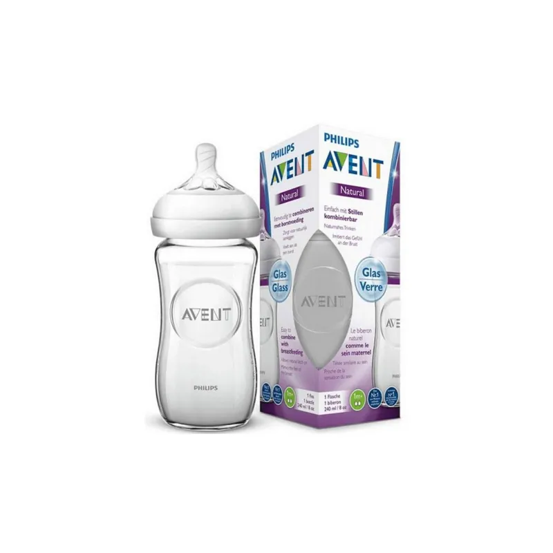 AVENT - Biberón Natural 2.0 De Vidrio 240 Ml Philips Avent