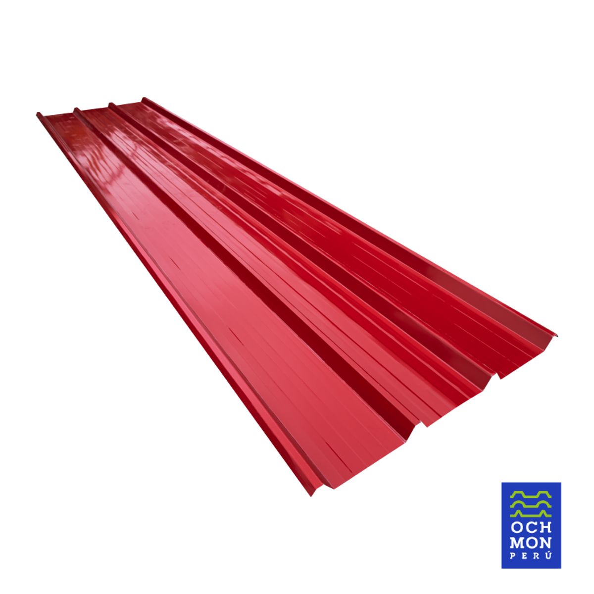 OCHMON PERU - Techos de Aluzinc TR4 Rojo 0.30 mm de 1.05mt ancho x 2.15 mt largo