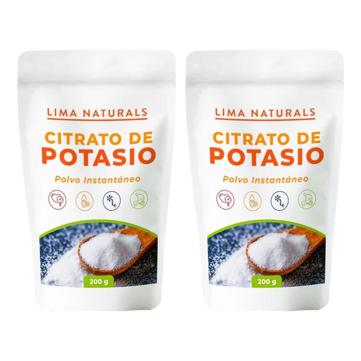 LIMA NATURALS - Citrato de Potasio Lima Naturals 200 g Pack x 2