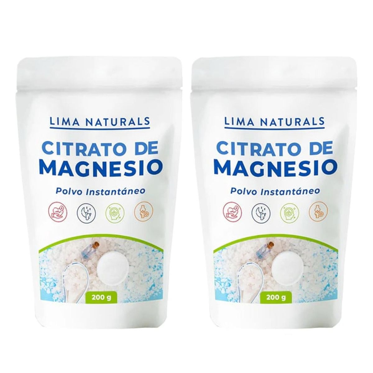 LIMA NATURALS - Citrato de Magnesio Lima Naturals 200 g Pack x 2