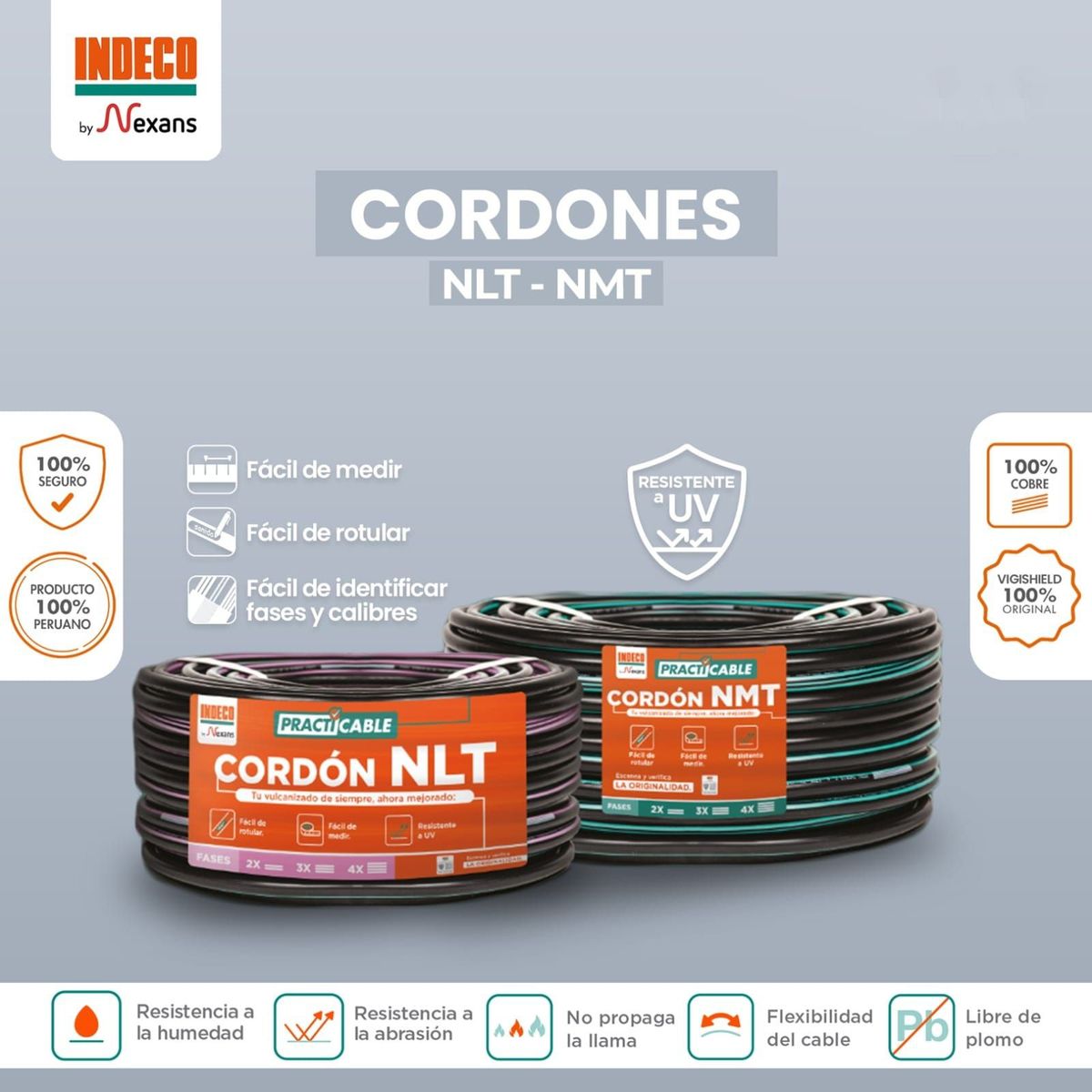 INDECO - CABLE VULCANIZADO NLT3X14PC AWG INDECO - NUEVA PRESENTACIÓN NEGRO