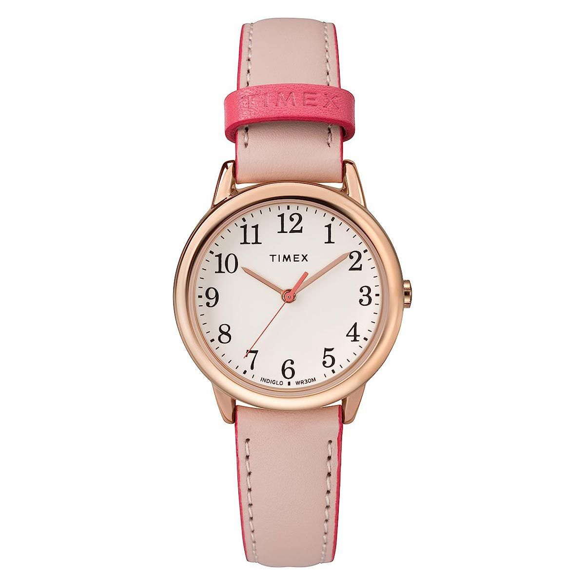 TIMEX - Reloj Timex Easy Reader Color Pop Analógico Indiglo Piel Dama - Rosa