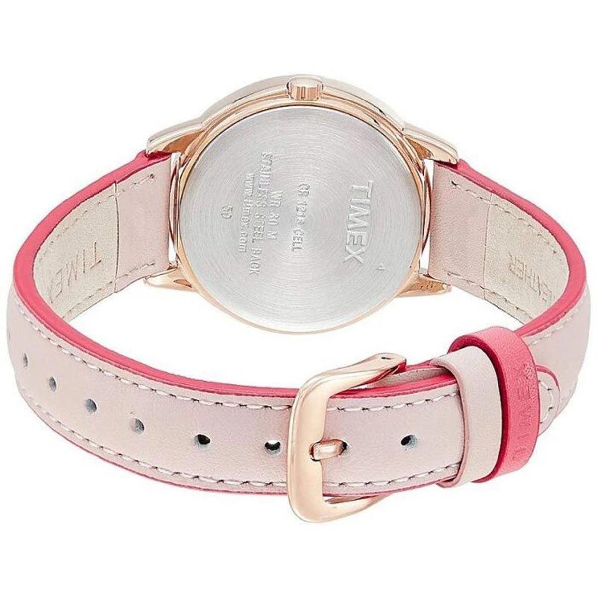 TIMEX - Reloj Timex Easy Reader Color Pop Analógico Indiglo Piel Dama - Rosa